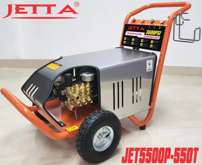 Máy xịt rửa xe ô tô áp lực cao JET-5500P-250T Công suất 5,5KW -200Bar May rua xe o to cao ap JET5500P 250T