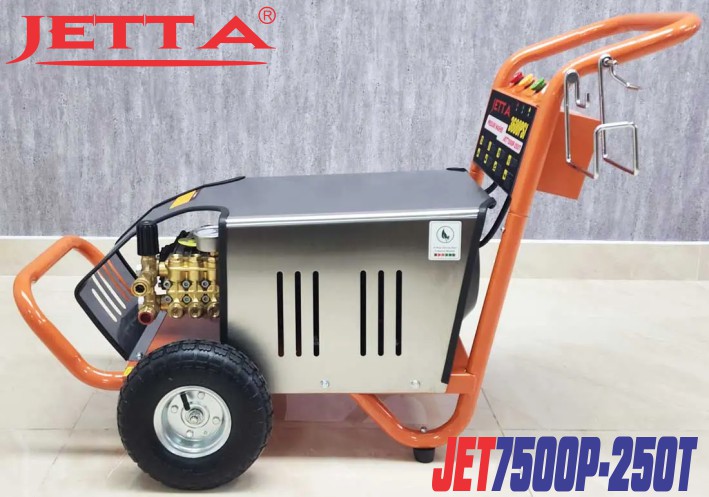 Máy rửa xe JET7500P-250T, điện áp 3 pha 380V/50HZ Mô tơ 7,5KW may xit rua xe cao ap jet7500p 250t